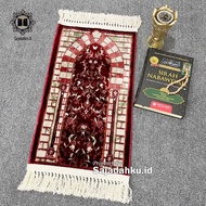 Souvenir sajadah Raudhah premium terbaru ukuran mini pas untuk muka saat sujud/ sajadah anak