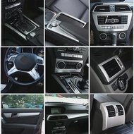 ABS Silver For Mercedes benz C Class W204 C180 C200 2007-2013 Car Interior Decoration Trim Stickers 
