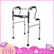 【COD】Black Adult Walker Multi-functional foldable stainless steel Walking Aid aids Crutches Canes To