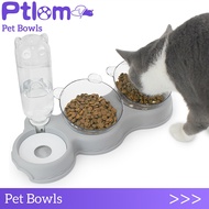 Cat Food Bowl Automatic Feeder Water Dispenser Pet Dog Cat Food Container Drinking Raised Stand Dish bowl Pet Waterer Feeder