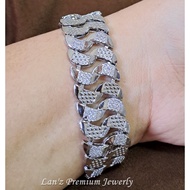 Premium Centipede Silver Bracelet Premium Titanium Crystal (Silver)