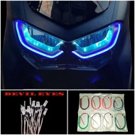 ready LAMPU LED ALIS NMAX NEW/ALIS DRL PLEKSIBLE + DEMON/DEVIL EYES [