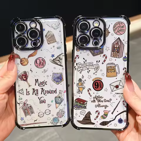 Potter Magic Label H-Harries Phone Case for iPhone 17 Air 16 15 14 Plus 13 12 11 Pro Max X Xs XR 8 e