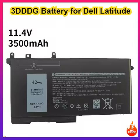 3DDDG Battery for Dell Latitude E5280 E5480 E5580 5280 5288 5290 5480 5488 5490 5491 5495 5580 5590 