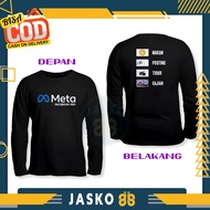 Meta Facebook Pro Posting T-shirt for Eating and Sleeping, Dajian DB Long Sleeve Distro T-shirt