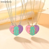 ️GG ️ BFF Necklace Set for 3 Girls Matching Heart Pendant Friendship Jewelry Gift PH