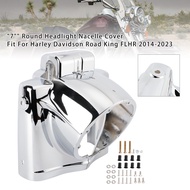 7 "ปกไฟหน้ากลม Nacelle สำหรับ Touring Road King FLHR 2014-2023