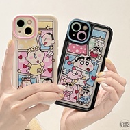 Comic Stitching Shin-Chan Dumb Apple 14promax Phone Case iPhone13 Cartoon 12 Female 11 Breathable