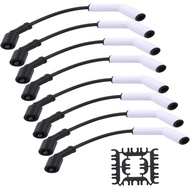 MOTOKU 8mm Ceramic Boot Spark Plug Wire Harness Set 9070C for GM LS1 LS2 LS3 LS6 LS7 LT1 LT4 LT Engi