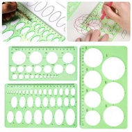 **包郵** [3件套] 塑料 繪畫模板套裝 DIY 學生鏤空繪畫模板 建築設計 畫圓工具