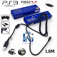 PS-3 USB Mini Stick Cable 1.8M Controller Charging Cable Compatible with PS3 Game Stick [RSJ]