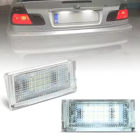 2Pcs For BMW E46 3 Series 4-Door Sedan 5-Door Touring 323i 325i 328i 330i 1998-2005 White LED Number