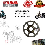 YAMAHA STARTER WHEEL LC135 V1-V8 ORIGINAL (55D-E5524-00) - Wheel Generator Starter One Way Gear Bear