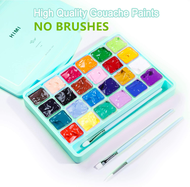 24 Colors x 30ml Miya Gouache Paint Set Unique Jelly Cup Design Portable Case for Artists Students G