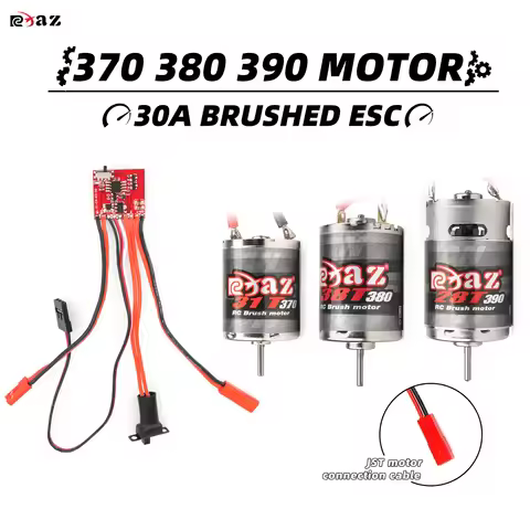 370 380 390 Brushed Motor DC MOTOR 30A KIT for 1:10 1:12 1:14 1:16 1:24 RC Monster CRAWLER AXIAL SCX