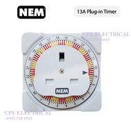 NEM TE-104 13A UK 24Hrs Plug-in Timer Time Switch