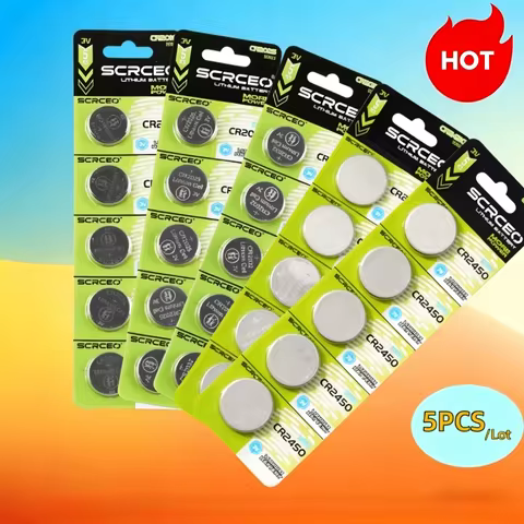 5PCS CR2016 CR2025 CR2032 CR2430 CR2450 3V Lithium Coin Cell Battery for Remote Controllers Garage D