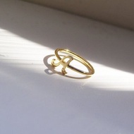 14K金18K金 字母戒指 線戒