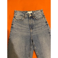HnM loose straight jeans light blue petite size