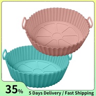 Air Fryer Silicone Pot Air Fryer Silicone Liners Round Air Fryer Basket Accessories, Fits 3QT - 5QT 