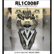 rapido cover set LC135 V1 hijau lumut siap tanam sticker