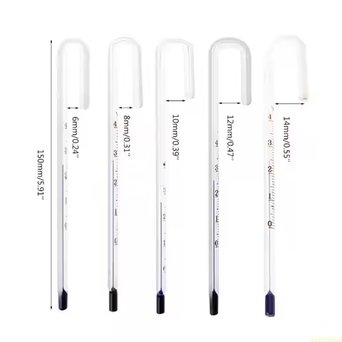 Hanging Glass Aquarium Thermometer Fish for Tank Hang-On Thermometers 0-40 Celsius Degree Temperatur