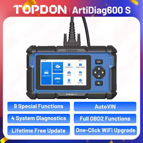 TOPDON ArtiDiag600S OBD2 Scanner Diagnostic Tool Code Reader Oil/BMS/ABS/SAS/EPB/DPF/TPMS/Throttle E