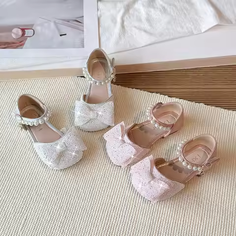 Kids Crystal Shoes Summer Style Soft Sole Princess Shoes for Kids Toddlers Ages 1-8 Girls Fashion Pe