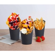50pcs Spout Cups Fries Holder Waffle Holder in 12oz 16oz 26oz