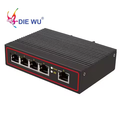 5 Ports Industrial Ethernet Switch 10/100M Signal Strengthen Network Switch Type Network Lan Switch 