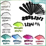 [lzdhuiz3] 36 Pieces/  Gauges Stretching Kit Acrylic 14G-00G Expander Tapper Plugs Body Jewelry