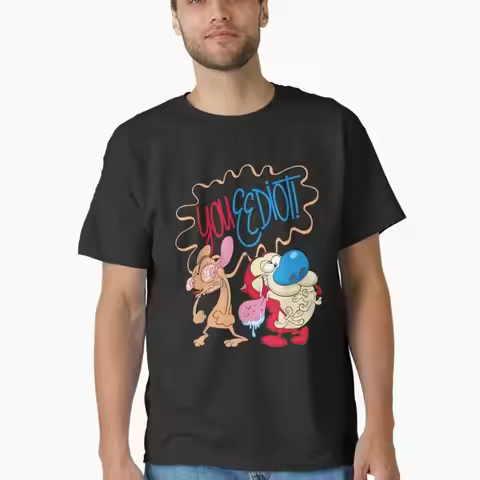 Ren And Stimpy Cartoon Kids Vintage Cartoon Movies Classic T-Shirt