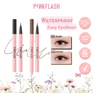 HITAM Pinkflash (PF-E01) OhMyLine Waterproof Easy Eyeliner Pen Waterproof Long Lasting -Black Eyelin