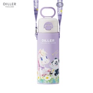[ส่งจากไทย] Diller Thermo Tumbler 520ml แก้วเก็บความเย็น/ร้อน 24ชม ฝากดพร้อมหลอดดุด สแตนเลส2ชั้นพร้อ