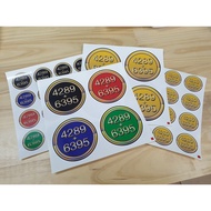 sticker Lucky Number 4289 + 6395