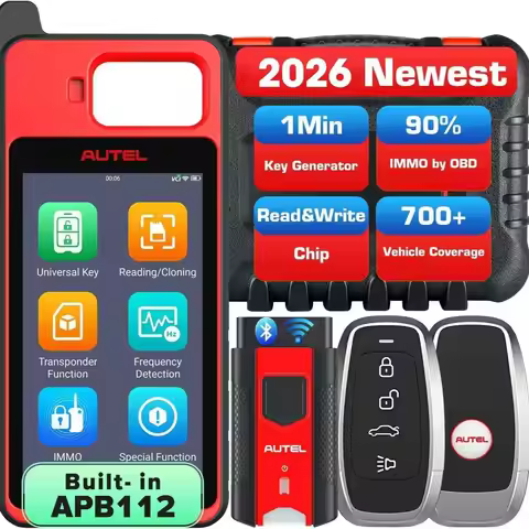 Autel MaxiIM KM100 KM100X Key Fob Programming Immobilizer Tool with 2PCS Autel IKEY for 60s Key Gene