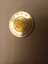這是2枚 1996 年發行的加拿大 2 元硬幣，俗稱「Toonie」。