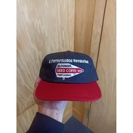 Pioneer SEED CORN hat vintage black/red adjustable snapback cap k-products made in usa