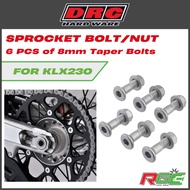 DRC Sprocket Bolt Nut For KLX 230 Sprocket Bolt 8mm 6 PCS M8 Tapered Bolt 25Mm