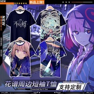 Aqi · Anime Secondary Virtual Idol vtuber Flower Score T-Shirt Merchandise Clothes Singing Must-Have