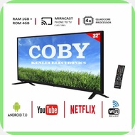 COBY/dY<32]pZ`Slim[u,LEDP-TVK-BlackL-SMARTt-TVOv-/ LED TV On Sale 32 Inch FHD MONITOR Flat Screen A
