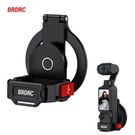 BRDRC Pocket 4 Magnetic Mount Adapter Metal Cage for DJI OSMO Pocket 3 Accessories Extension Telepro