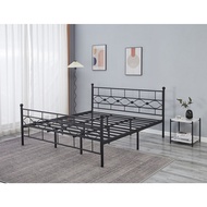 G.House Online TRUFFLE เตียงนอนเหล็ก รุ่น HILTON-02 ขนาด 6 ฟุต สีดำ ของแท้