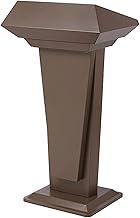 Stylish and Modern Portable Lecterns Laptop Desk Podiums Iron Paint Podium Stand 63x45x117.5cm Simple Hotel Reception Desk Standing Lectern (Color : Brown, Size : 63x45x117.5cm)