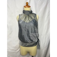 [READY Daily Kawaii Y2K Coquette Mori Goth Vintage Outfit] She田s Preference Blouse Grey