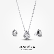 Pandora Pear Cut Necklace & Earring Set