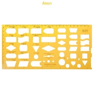 Amon K Resin Flow Chart Symbol Drafting Template Ruler Stencil Measuring Tool Student