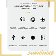 [Sunnimix2] Studio Audio Mixer 48V for Stage Stereo DJ