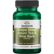 Swanson Grape Seed Green Tea & Pine Bark Complex Health Antioxidant Support Polyphenols OPCS Herbal 