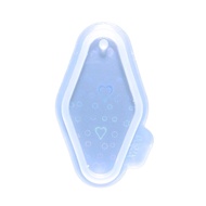 Holographic Rhombus Keychain Silicone Mold Keychain Charms Epoxy Resin Casting Mold with Hanging Hole for Jewelry Making